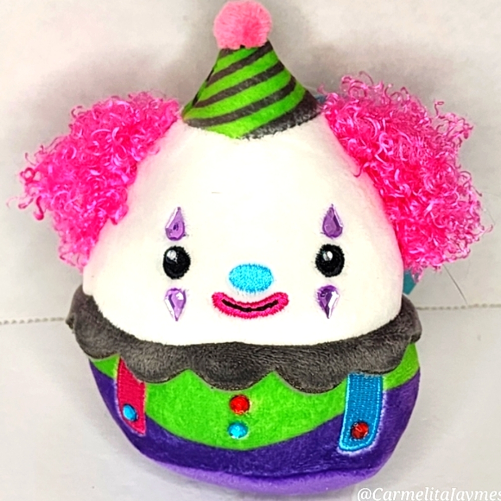 CUSTOM 💎 UMBERTO 🤡 Blacklight Clown Clip Squishmallows Customs by Carmen NWT